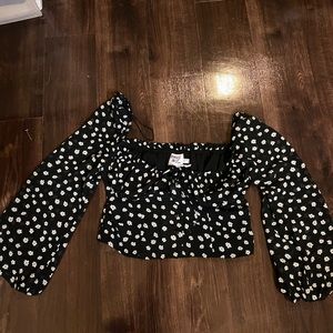 Black and White Floral Shirt